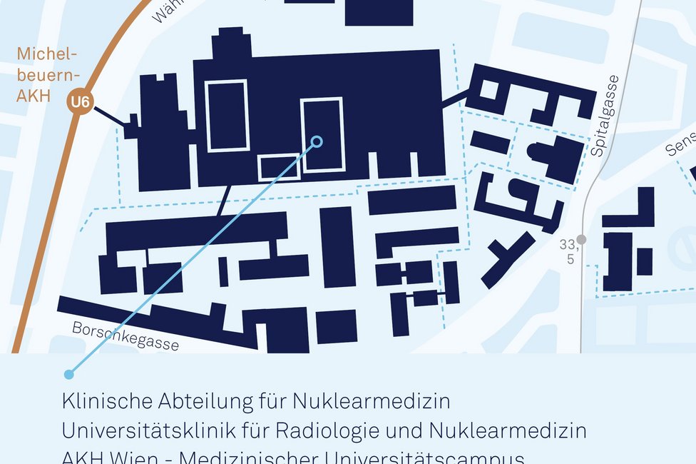 Lageplan Nuklearmedizin|© MedUni Wien